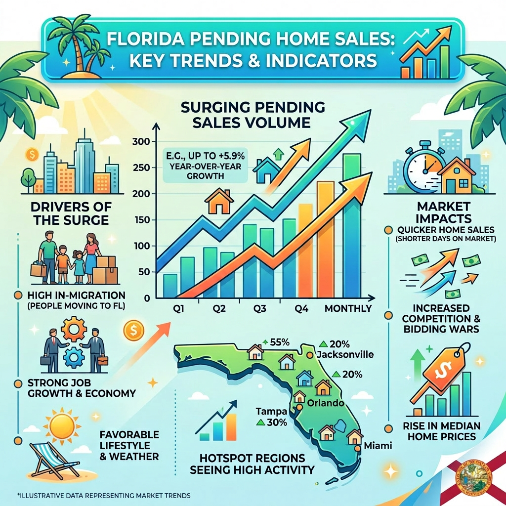 Buyers Return: Florida Pending Sales Surge to Start the Year