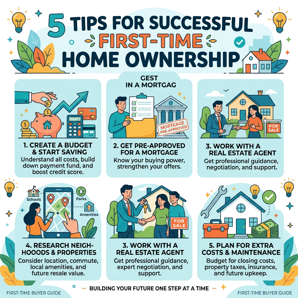 5 Tips for Successful First Time Home Ownership