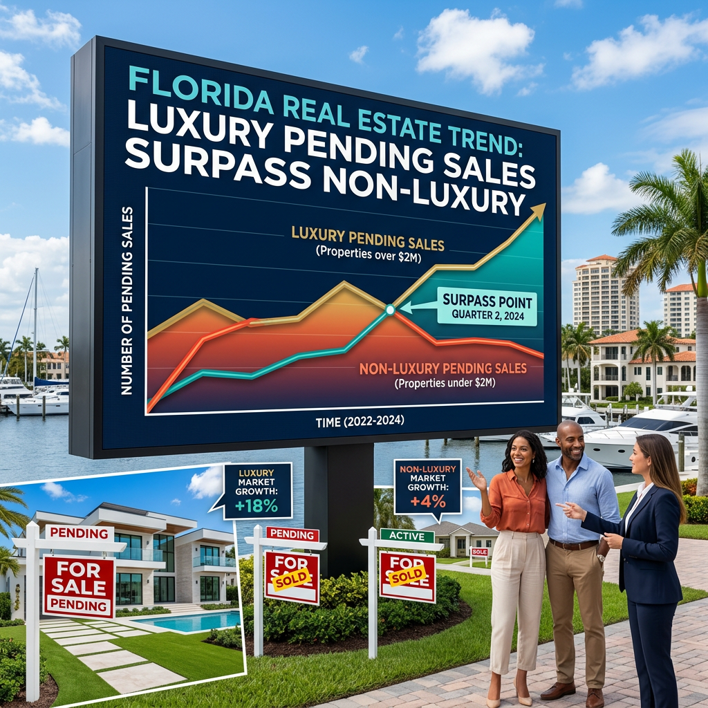 Florida Market Surge: Luxury Pending Homes Sales Surpass Non-Luxury Purchases