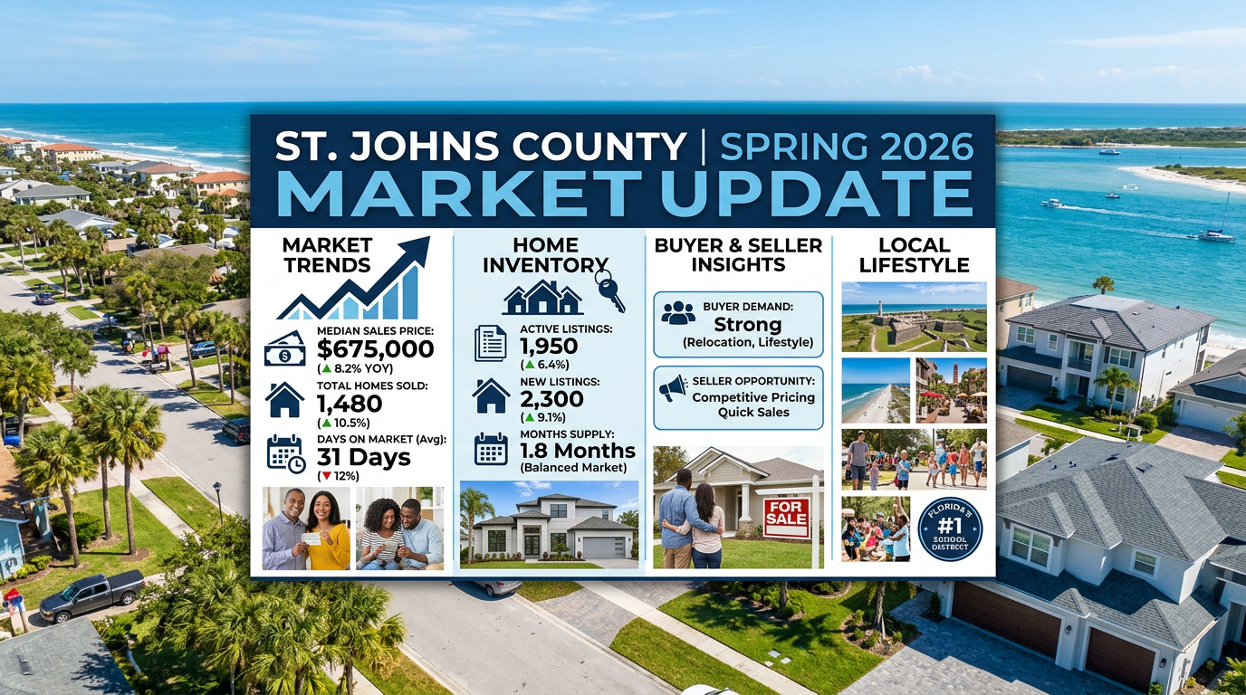 St. Johns County Real Estate Market Update: Prices, Inventory & What Buyers and Sellers Need to Know — Northeast Florida Spring 2026
