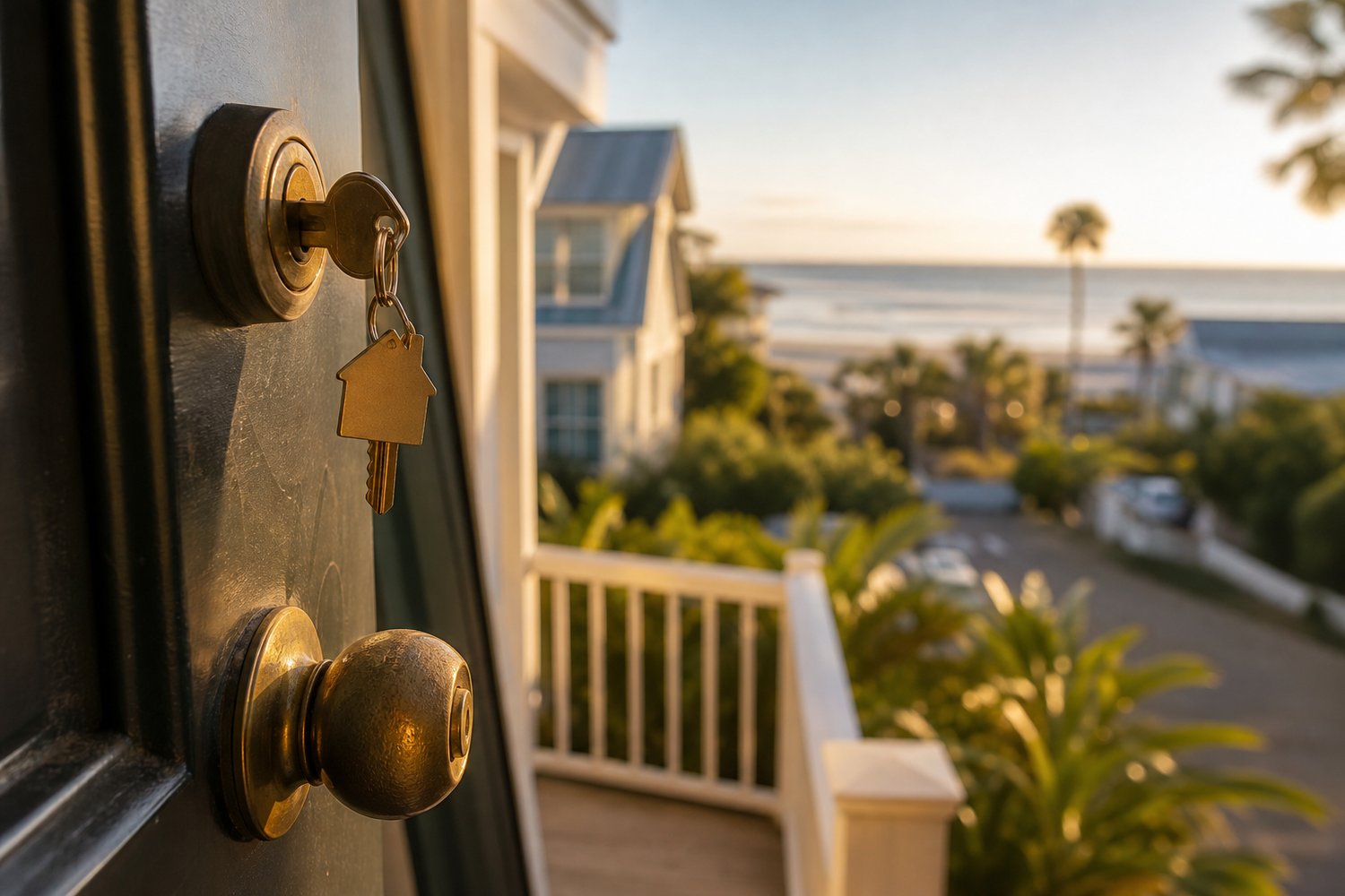 A set of house keys changing hands in St. Augustine, Florida — Offer on a Florida Home